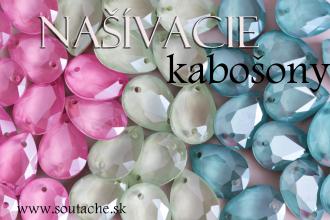 Kabošon sklenený drop našívací PASTEL 13x18 /1 ks
