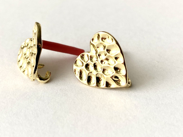 14mm jahodové srdce zlate