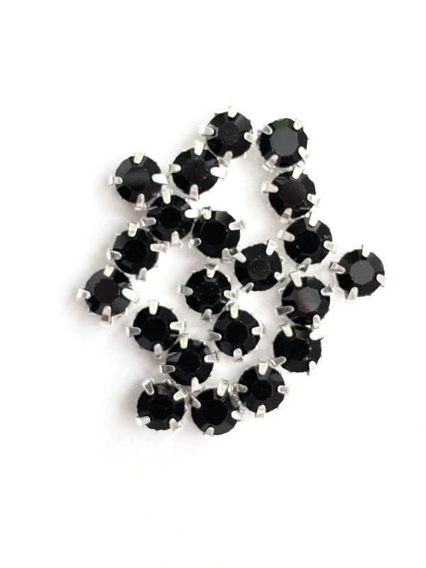 Black/silver/6mm/6 ks