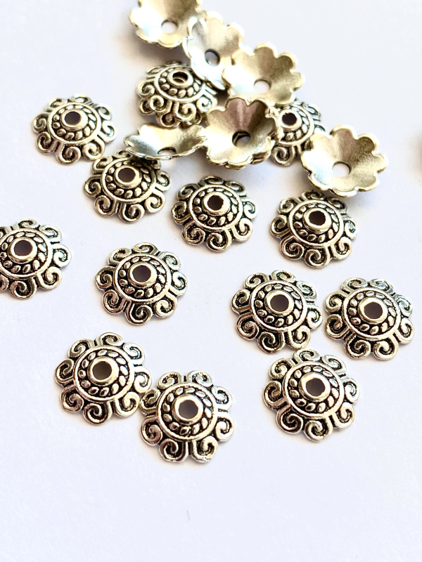 kvietok antique silver 10mm