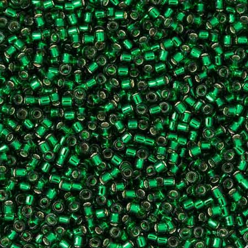 36-SilverLined Green Emerald