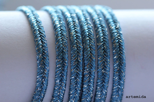 sutaška modrá hviezda/ silver / 1m