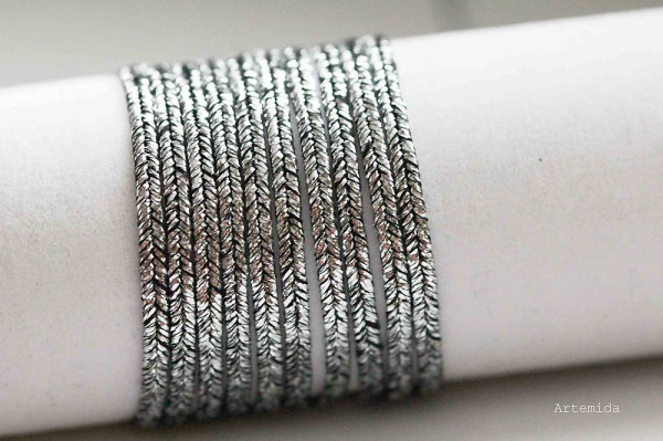 ST1610sutaška strieborna metalizovaná Silver Black/1m