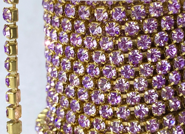 štrasová retiazka VIOLET 2,2mm / 30cm