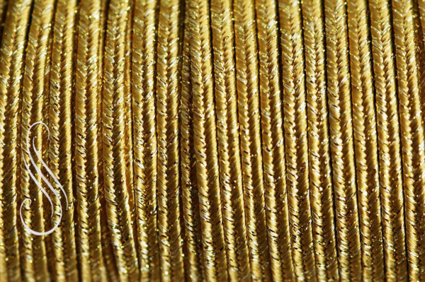 metalická sutaška OLD GOLD/zlatá /1m