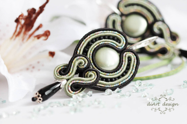 šujtášové náušnice MX VERDE 3